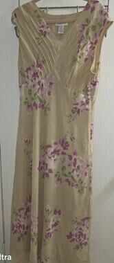 Vintage Romantic Fully Lined JG Hook Sleeveless Floral Maxi Dress 90s Y2K Sz 16
